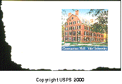 Picture of Yale University stamped card