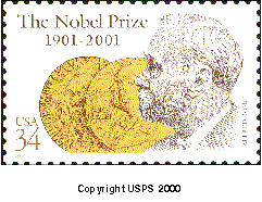 Picture of the Nobel Prize stamp