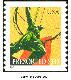 Atlas Presorted Stamp. Copyright USPS 2001.