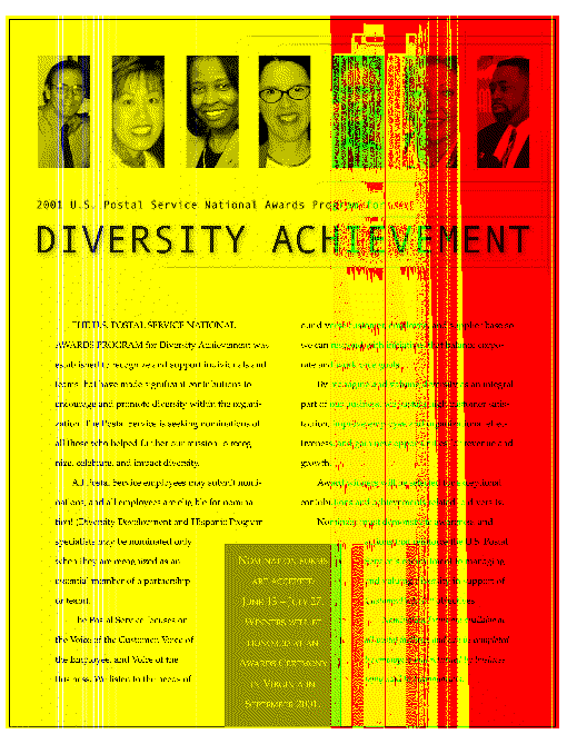 2001 US Postal Service National Awards Program for Diversity Achievement. Nomination forms are accepted June 13 through July 13.
