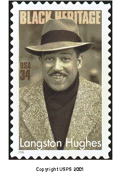 Stamp Announcement 02-044, Black Heritage - Langston Hughes Commemorative Stamp.