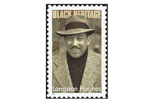 Black Heritage stamp: Langston Hughes Commemorative Stamp.