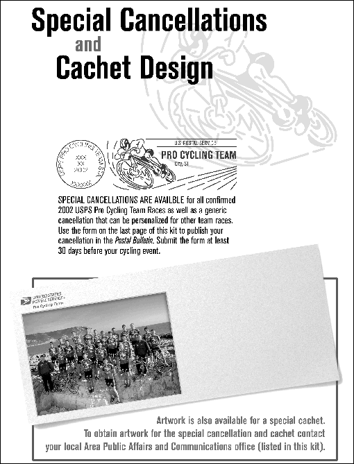 Special cancallations and cachet design. 