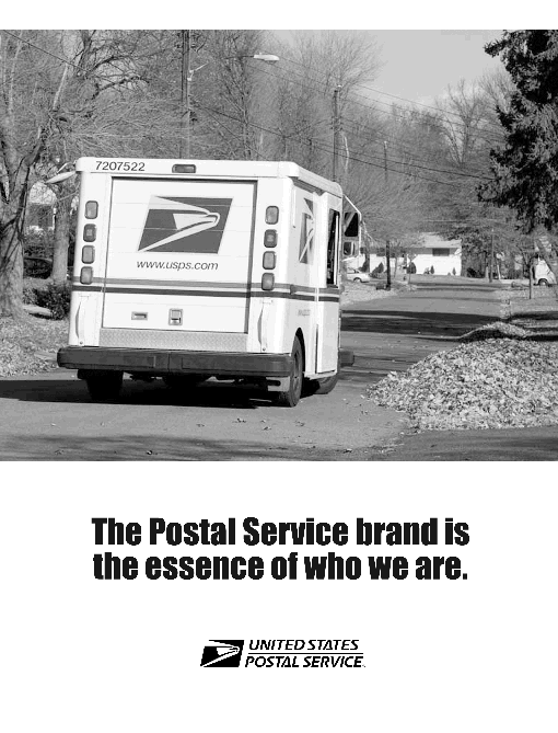 The Postal Service brand is the essence of who we are brought to you by the US Postal Service.