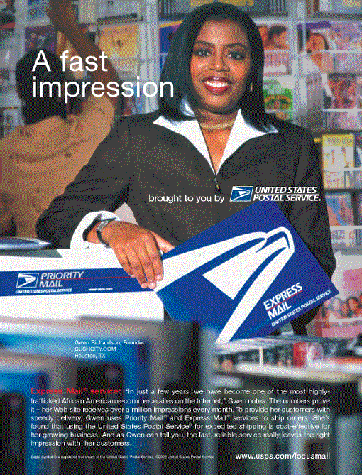 A fast impression brought to you by US Postal Service. Visit www.usps.com/focusmail.
