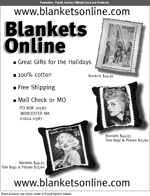 Promotion. Blankets online. Go to www.blanketsonline.com.