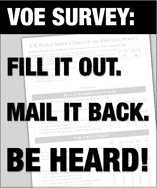 Front Cover - VOE survey: fill it out. Mail it back. Be heard.