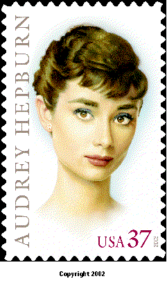 stamp announcement 03-15: audrey hepburn commemorative stamp, copyright 2002.