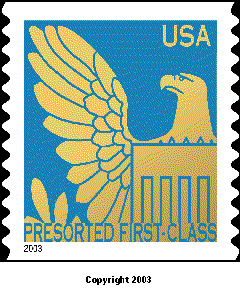 stamp announcement 03-17: american eagle definitive stamp, copyright 2003.