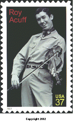 stamp announcement 03-23: roy acuff commemorative stamp, copyright 2002.
