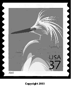 stamp announcement 03-31: snowy egret.