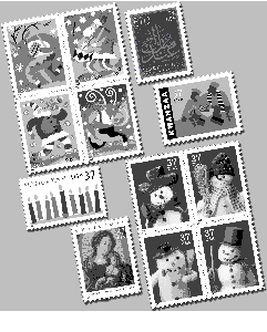 2003 holiday stamps.