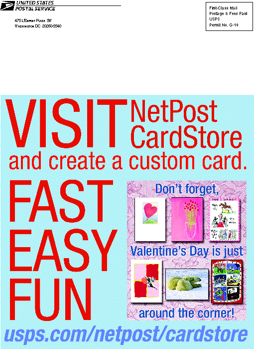 visit netpost cardstore and create a custom card. fast, easy, fun. go to usps.com/netpost/cardstore.