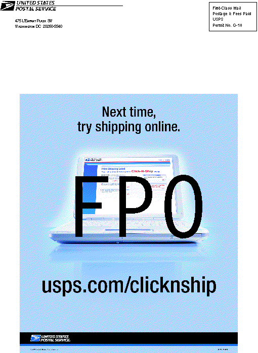 Next time, try shipping online. Visit usps.com/clicknship.
