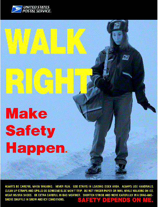 Walk right. Make safety happen. A D-link is provided.