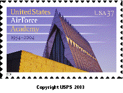 United States Air Force Academy Commemorative Stamp. Copyright USPS 2003.