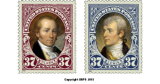 stamp announcement 04-07:  lewis and clark:  the corps of discovery, 1804-1806, prestige booklet of 20 stamps.