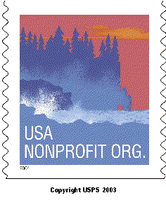 Stamp Announcement 04-10. Sea Coast definitive stamp, Copyright 2003.