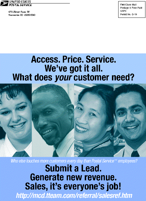 Access. Price. Service. We've got it all. What does your customer need? Visit http://mcd.tteam.com/referral/salesref.htm.