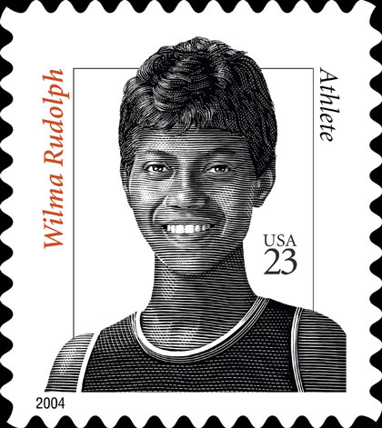 Stamp Announcement 04-22. Wilma Rudolph Definitive Stam[, copyright 2003.