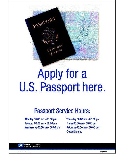 Apply for a US Passport here. For details on everything you need to apply, visit usps.com/passport.