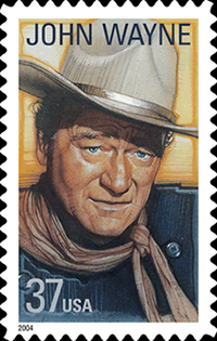 Stamp Announcement 04-27. John Wayne Stamp, copyright 2004.