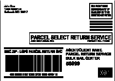 Exhibit 4.4c: Parcel Select Return Services Label addressed to a Return Bulk Mail Center.