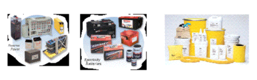 Automotive and industrial batteries.