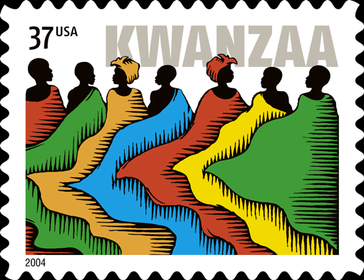 Stamp Announcement 04-33: Kwanzaa Stamp, copyright 2003.