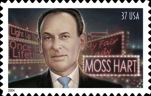 Stamp Announcement 04-34: Moss Hart Stamp, copyright 2003.