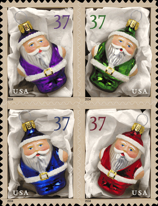 Holiday Ornaments Stamps. Copyright USPS 2003.