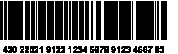 Exhibit 1.3a, Confirmation Services Concatenated UCC/EAN Code 128 Barcode Format.