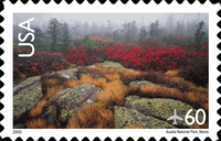 Acadia National Park Stamp Announcement. Copyright USPS 2001.
