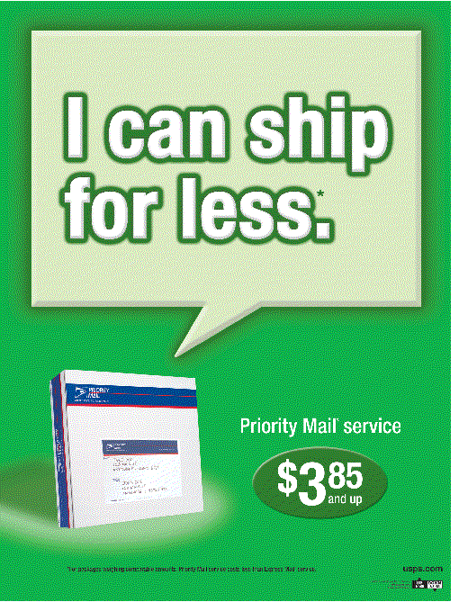 I can ship for less. Priority Mail service $3.85 and up. usps.com.