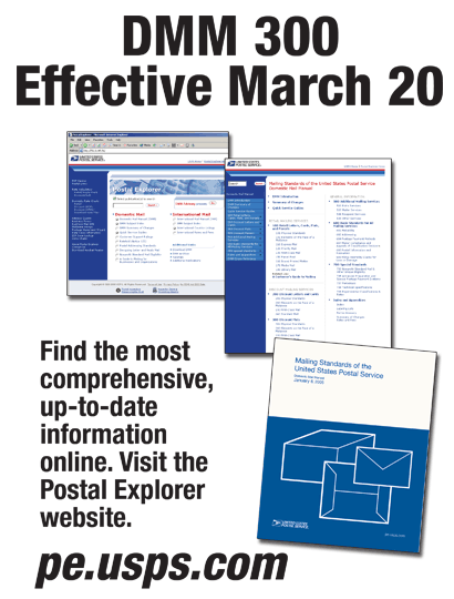 Dmm 300 Effective March 20 - Visit Postal Explorer website pe.usps.com
