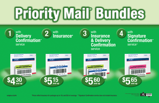 Priority Mail Bundles Ad see usps.com for details