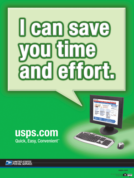 I can save you time and effort. usps.com