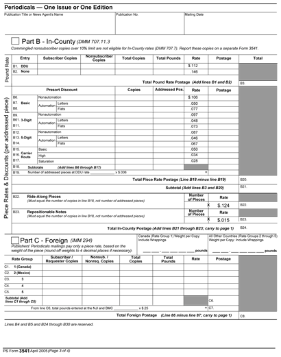 PS Form 3541 - 3 of 4
