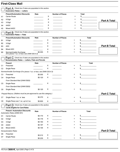 PS Form 3600-R - 2 of 3