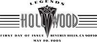 Hollywood Legends, First Day of Issue Postmark.