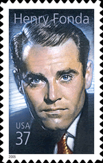 Stamp Announcement 05-13: Henry Fonda Stamp. Copyright USPS 2004.