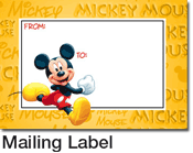 Image of a Mickey Mouse Mailing Label