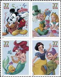 The Art of Disney: Celebration stamps.