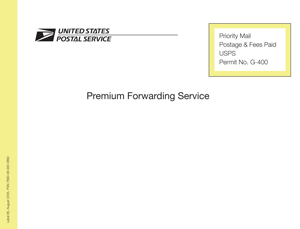 Label 85, Premium Forwarding Service Penalty Label (G-400).