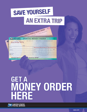 Save yourself an extra trip. Get a money order here. United States Postal Service.