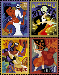 Let's Dance/Bailemos commemorative stamps.