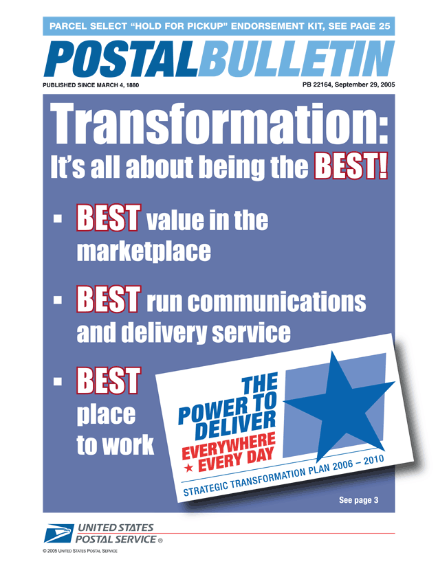 Front cover of PB22164 - Transformation: It's all about being the BEST