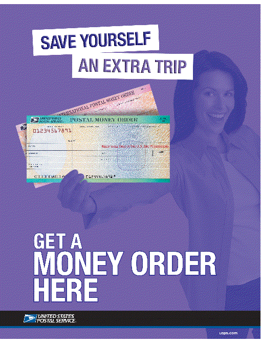 Save yourself an extra trip. Get a money order here. United States Postal Service.