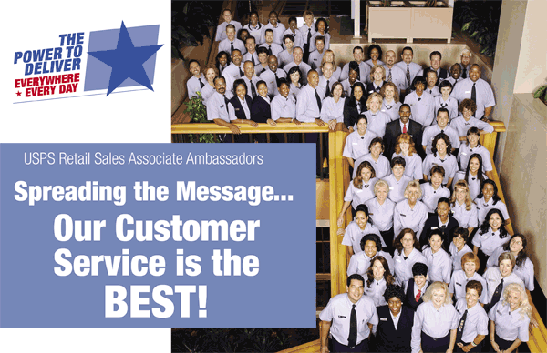 Poster of the USPS Retail Sales Associate Ambassadors. (1 of 2)