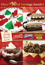 Brochure cover with holiday treats on.